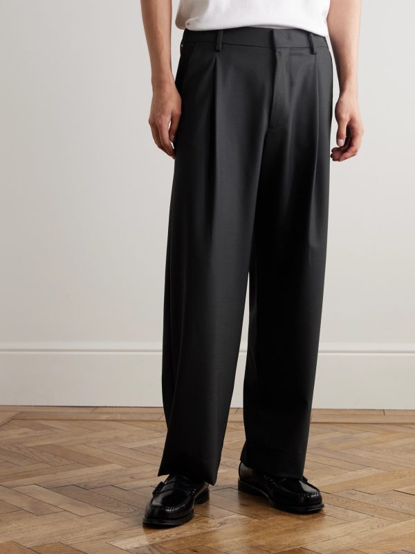 Kay 1088 Straight-Leg Pleated Recycled Woven Trousers - FR Kay 1088 Straight-Leg Pleated Recycled Woven Trousers - FR