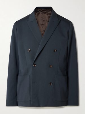Jordin 10002 Double-Breasted Wool-Blend Twill Suit Jacket Jordin 10002 Double-Breasted Wool-Blend Twill Suit Jacket