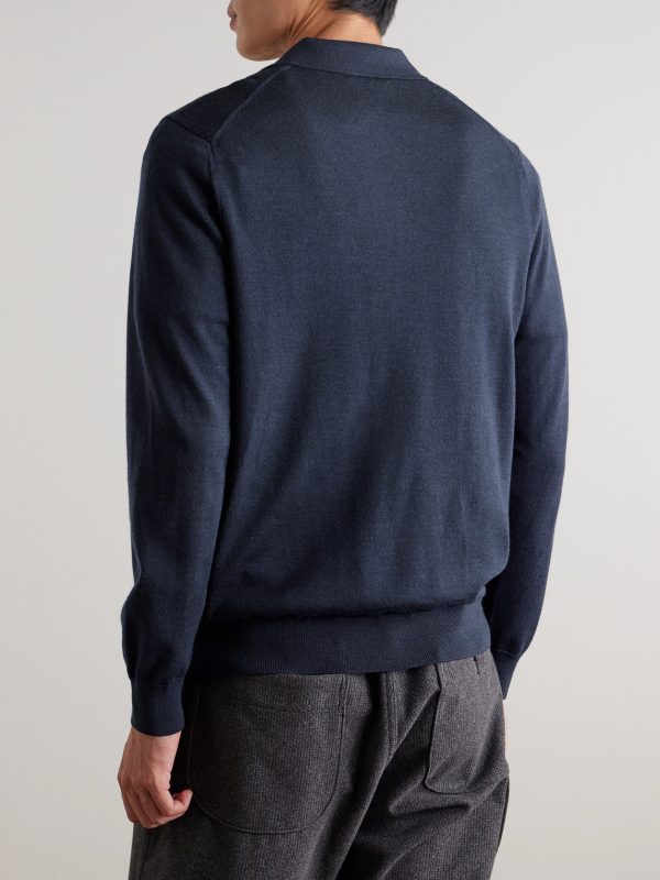Sergio 6605 Merino Wool Half-Zip Polo Shirt - BK Sergio 6605 Merino Wool Half-Zip Polo Shirt - BK