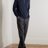 Sergio 6605 Merino Wool Half-Zip Polo Shirt - OU Sergio 6605 Merino Wool Half-Zip Polo Shirt - OU