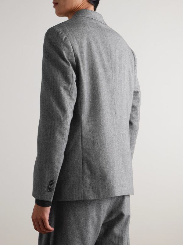 Timo 10001 Herringbone Wool and Cotton-Blend Suit Jacket - BK Timo 10001 Herringbone Wool and Cotton-Blend Suit Jacket - BK