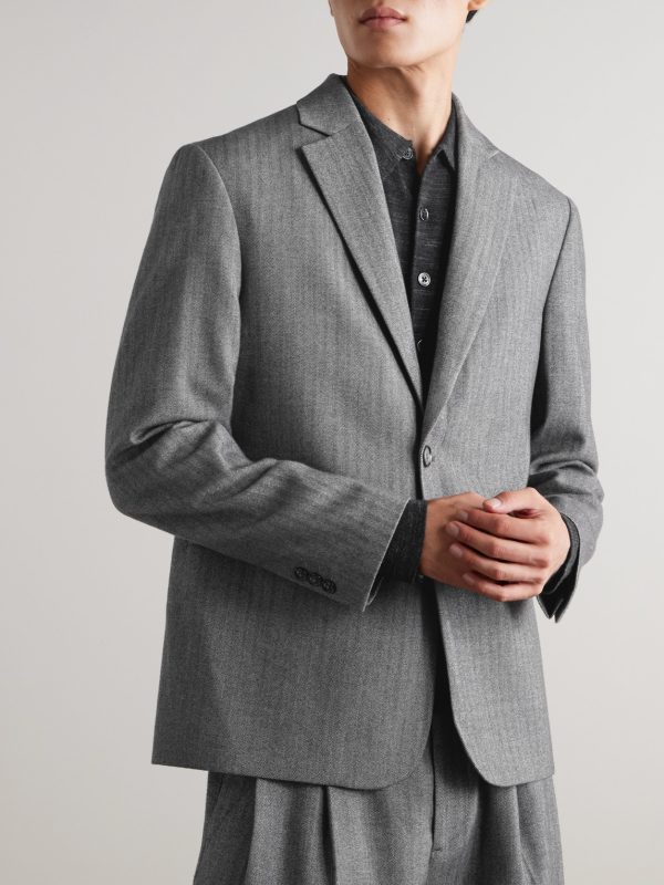 Timo 10001 Herringbone Wool and Cotton-Blend Suit Jacket - FR Timo 10001 Herringbone Wool and Cotton-Blend Suit Jacket - FR
