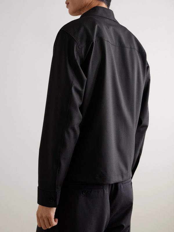 Alban 1088 Recycled Grain de Poudre Overshirt - BK