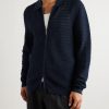Gustav Open-Knit Organic Cotton Zip-Up Cardigan - FR Gustav Open-Knit Organic Cotton Zip-Up Cardigan - FR