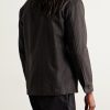 Freddy 1630 Pinstriped Recycled-Wool-Blend Overshirt - BK