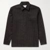 Freddy 1630 Pinstriped Recycled-Wool-Blend Overshirt