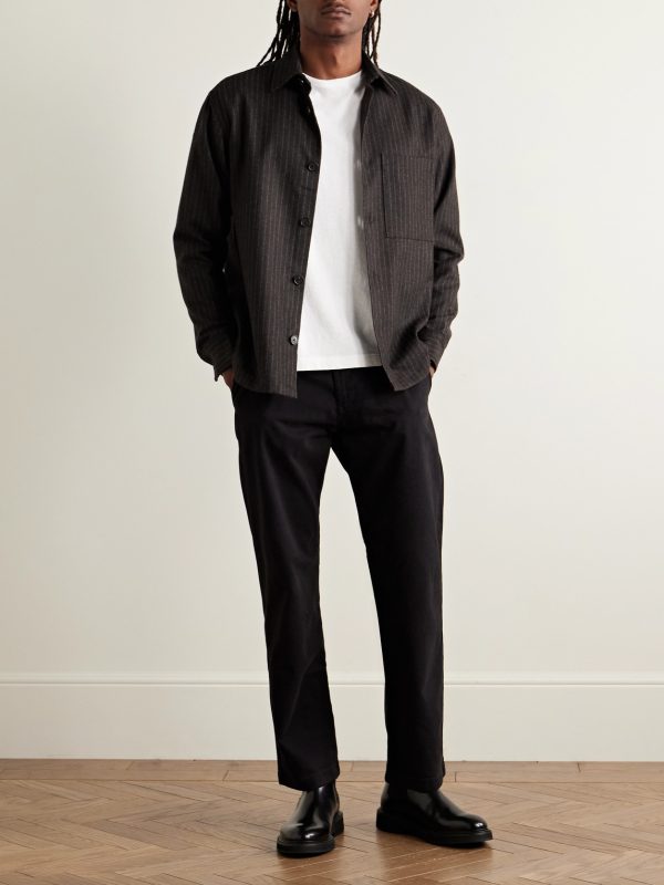 Freddy 1630 Pinstriped Recycled-Wool-Blend Overshirt - OU