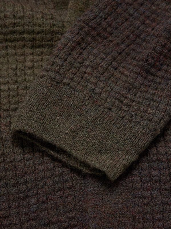 Thor 60009 Dégradé Waffle-Knit Cardigan - E1 Thor 60009 Dégradé Waffle-Knit Cardigan - E1