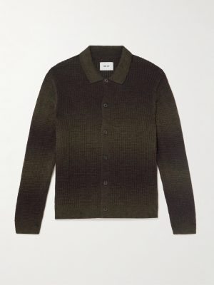 Thor 60009 Dégradé Waffle-Knit Cardigan