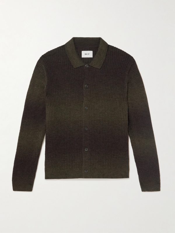 Thor 60009 Dégradé Waffle-Knit Cardigan Thor 60009 Dégradé Waffle-Knit Cardigan