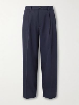 Justin 10002 Straight-Leg Pleated Wool-Blend Twill Suit Trousers Justin 10002 Straight-Leg Pleated Wool-Blend Twill Suit Trousers