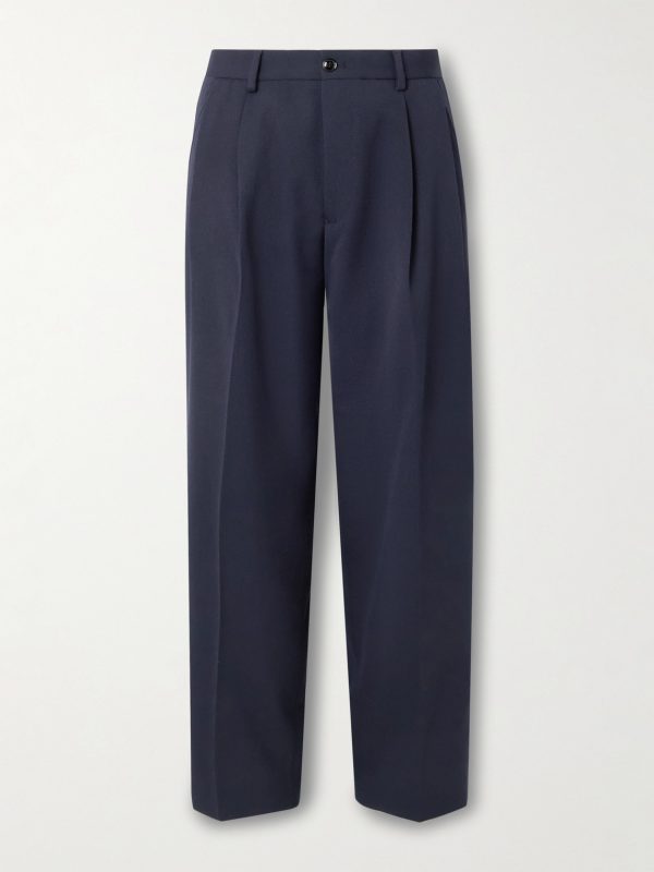 Justin 10002 Straight-Leg Pleated Wool-Blend Twill Suit Trousers Justin 10002 Straight-Leg Pleated Wool-Blend Twill Suit Trousers