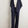 Justin 10002 Straight-Leg Pleated Wool-Blend Twill Suit Trousers - OU Justin 10002 Straight-Leg Pleated Wool-Blend Twill Suit Trousers - OU