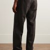 Kay 1088 Straight-Leg Pleated Recycled-Woven Trousers - BK