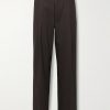 Kay 1088 Straight-Leg Pleated Recycled-Woven Trousers