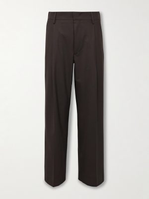 Kay 1088 Straight-Leg Pleated Recycled-Woven Trousers Kay 1088 Straight-Leg Pleated Recycled-Woven Trousers