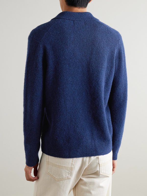 Hope 6683 Recycled-Wool Blend Polo Sweater - BK Hope 6683 Recycled-Wool Blend Polo Sweater - BK