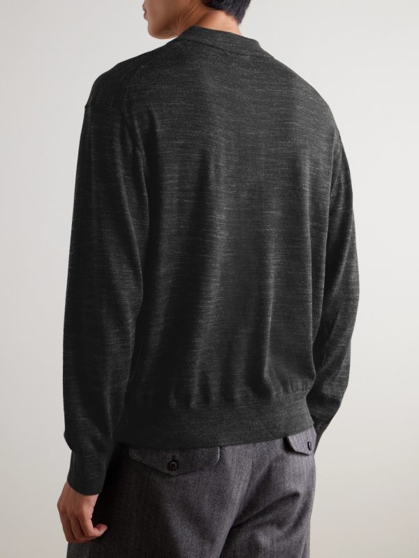 Raymond 60010 Space-Dyed Wool Polo Shirt - BK