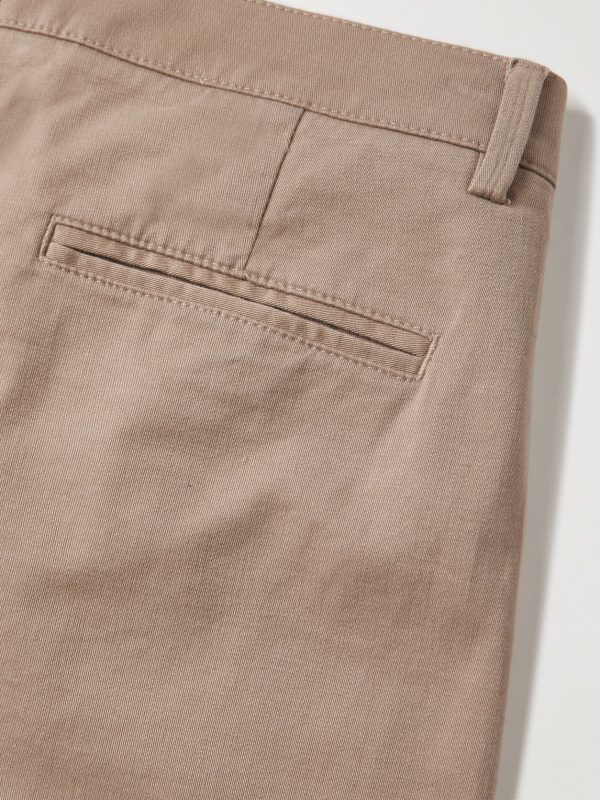Stan Tapered Pleated Cotton-Twill Trousers - CU Stan Tapered Pleated Cotton-Twill Trousers - CU