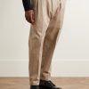 Stan Tapered Pleated Cotton-Twill Trousers - FR Stan Tapered Pleated Cotton-Twill Trousers - FR