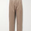 Stan Tapered Pleated Cotton-Twill Trousers Stan Tapered Pleated Cotton-Twill Trousers