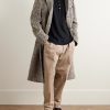 Stan Tapered Pleated Cotton-Twill Trousers - OU Stan Tapered Pleated Cotton-Twill Trousers - OU