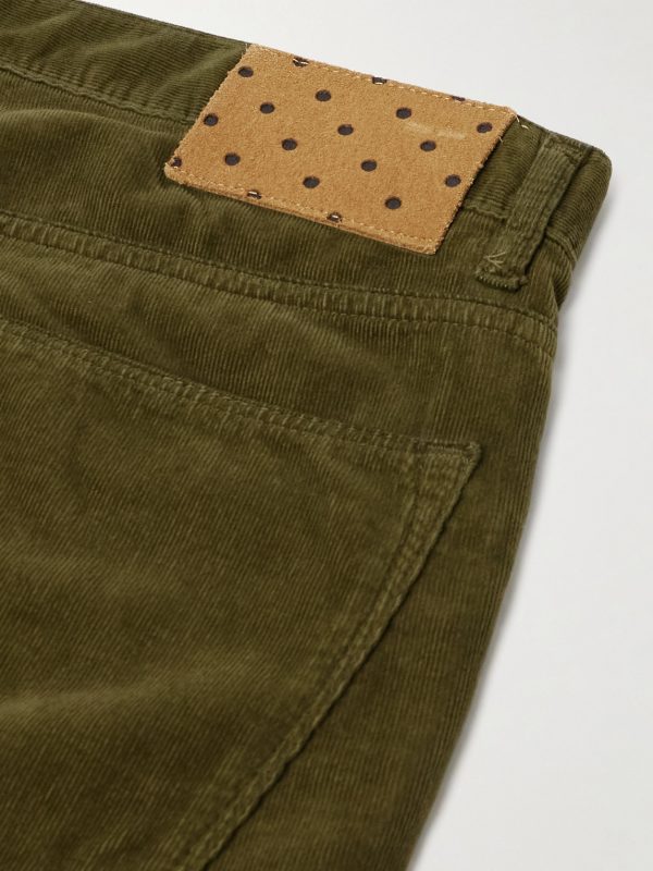 Slim-Fit Straight-Leg Cotton-Corduroy Trousers - CU