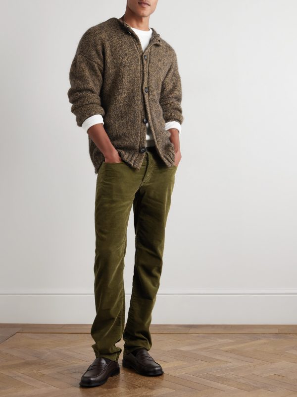 Slim-Fit Straight-Leg Cotton-Corduroy Trousers - OU
