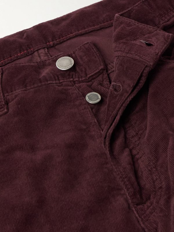 Slim-Fit Straight-Leg Cotton-Corduroy Trousers - E1 Slim-Fit Straight-Leg Cotton-Corduroy Trousers - E1