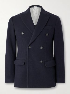 Brando Double-Breasted Cashmere Blazer