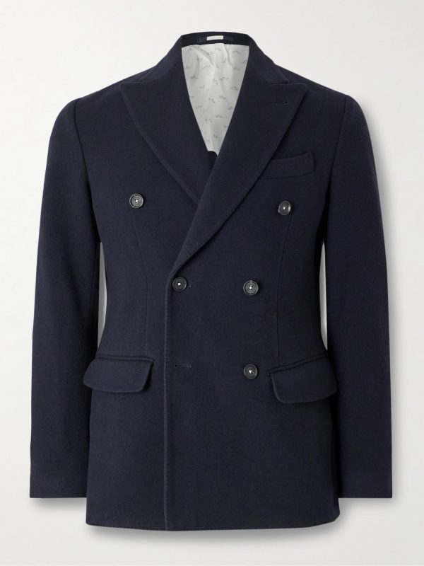 Brando Double-Breasted Cashmere Blazer Brando Double-Breasted Cashmere Blazer