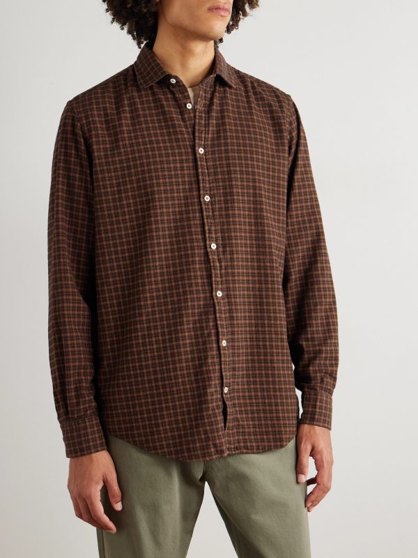 Canary Checked Cotton-Flannel Shirt - FR Canary Checked Cotton-Flannel Shirt - FR