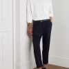 Tapered Pleated Virgin Wool and Cotton-Blend Trousers - OU Tapered Pleated Virgin Wool and Cotton-Blend Trousers - OU