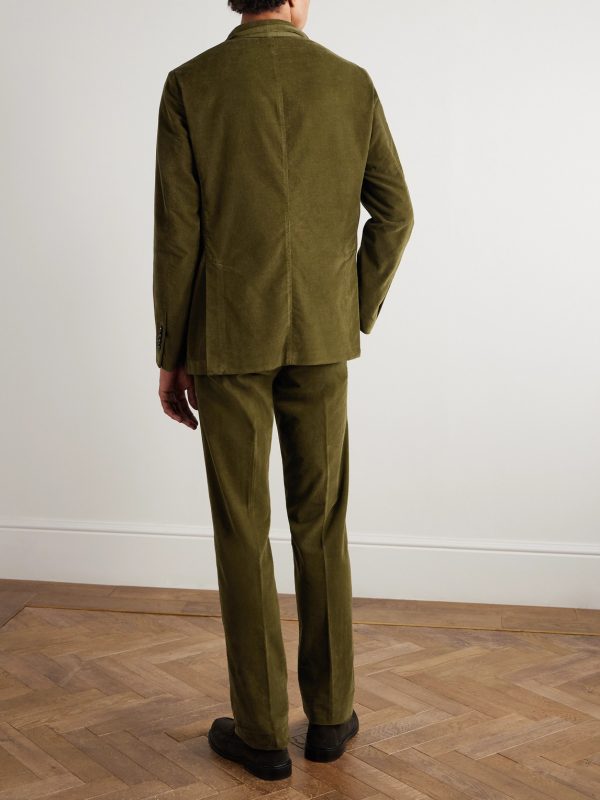 Sand Unstructured Cotton-Corduroy Suit - BK Sand Unstructured Cotton-Corduroy Suit - BK