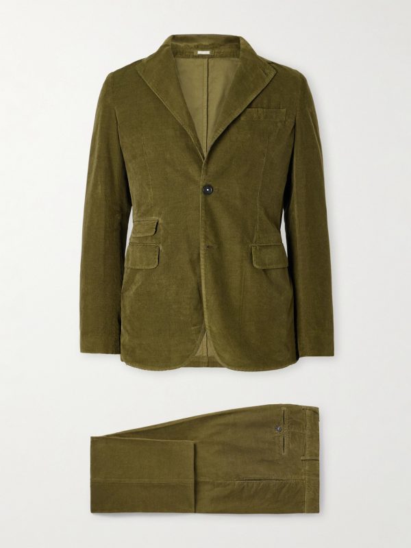 Sand Unstructured Cotton-Corduroy Suit Sand Unstructured Cotton-Corduroy Suit