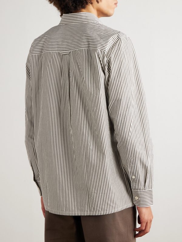Colby 50009 Striped Organic Cotton-Poplin Shirt - BK Colby 50009 Striped Organic Cotton-Poplin Shirt - BK