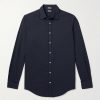 Genova Cutaway-Collar Cotton-Chambray Shirt Genova Cutaway-Collar Cotton-Chambray Shirt