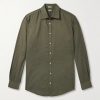 Genova Cutaway-Collar Cotton-Chambray Shirt Genova Cutaway-Collar Cotton-Chambray Shirt