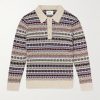 Robbie Fair Isle Wool-Blend Polo Sweater