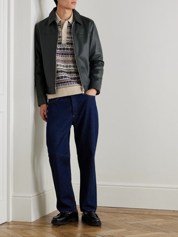 Robbie Fair Isle Wool-Blend Polo Sweater - OU