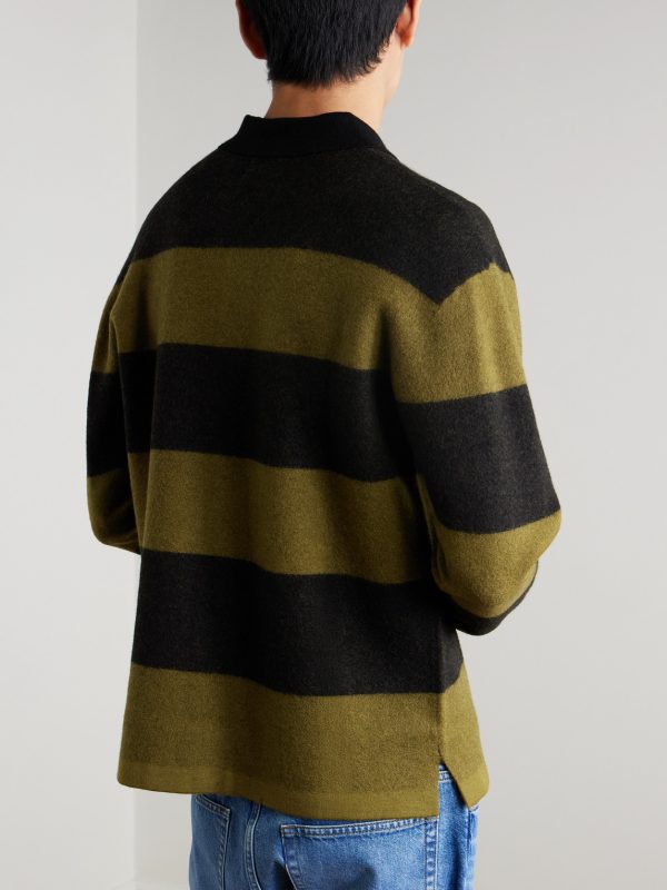Rugby 60017 Striped Wool Polo Shirt - BK Rugby 60017 Striped Wool Polo Shirt - BK
