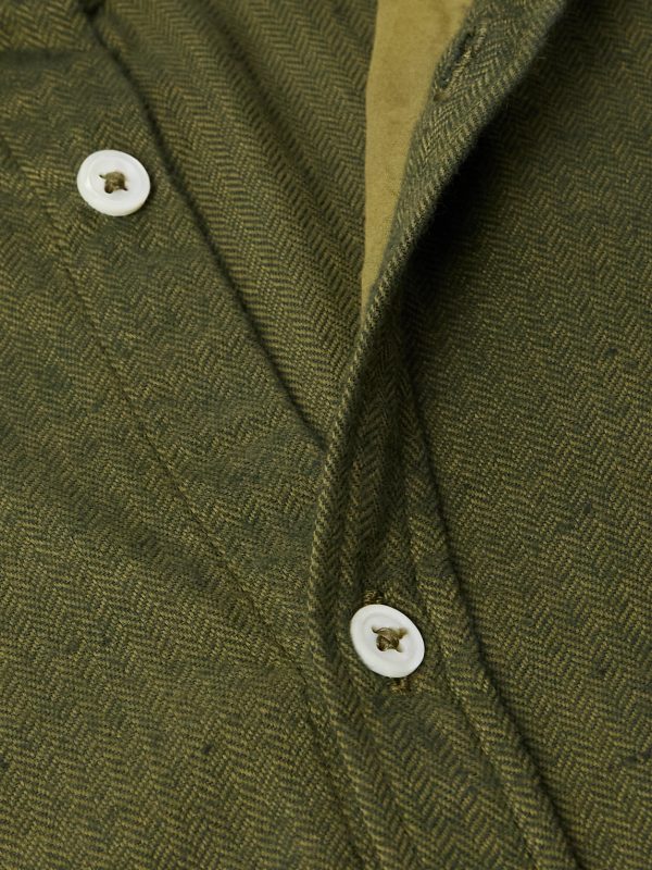 Canary Herringbone Cotton-Blend Flannel Shirt - CU Canary Herringbone Cotton-Blend Flannel Shirt - CU