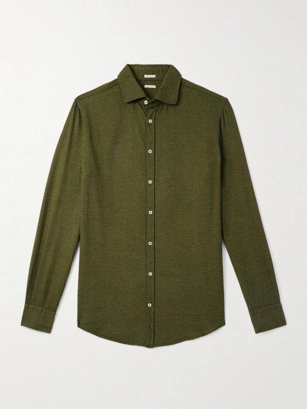 Canary Herringbone Cotton-Blend Flannel Shirt Canary Herringbone Cotton-Blend Flannel Shirt