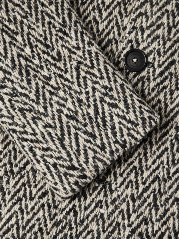 Mercury Herringbone Wool-Blend Coat - E1