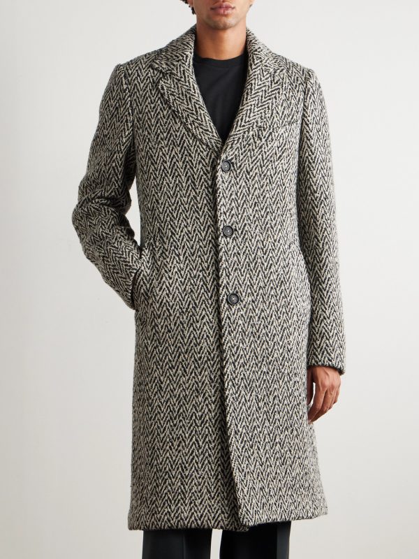 Mercury Herringbone Wool-Blend Coat - FR
