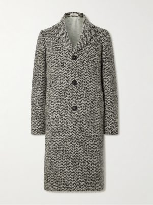 Mercury Herringbone Wool-Blend Coat