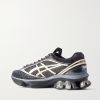 US6-S Gel-Kinetic Fluent Rubber-Trimmed Mesh Sneakers - BK
