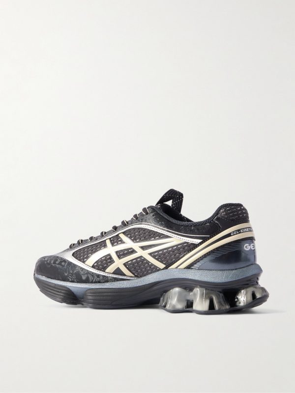 US6-S Gel-Kinetic Fluent Rubber-Trimmed Mesh Sneakers - BK