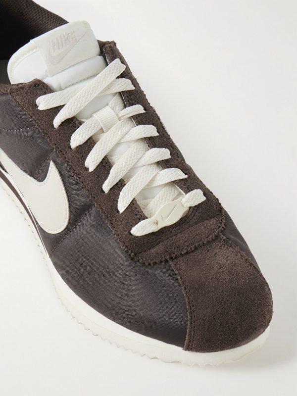 Cortez Suede and Leather-Trimmed Shell Sneakers - CU Cortez Suede and Leather-Trimmed Shell Sneakers - CU
