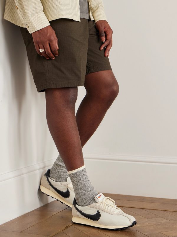 LD-1000 Leather and Suede-Trimmed Mesh Sneakers - OU LD-1000 Leather and Suede-Trimmed Mesh Sneakers - OU